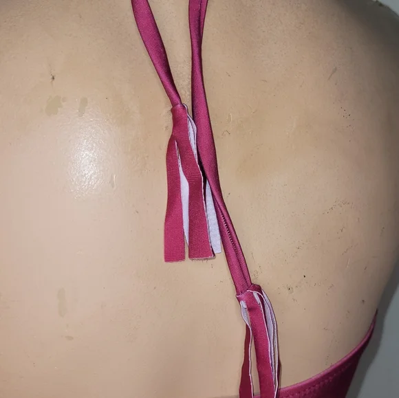 NEW LARGE ROSEWOOD 2 PIECE SWIMSUIT POPULAR BRAND REMOVALBLE PADS HALTER BIKINI - Picture 4 of 13